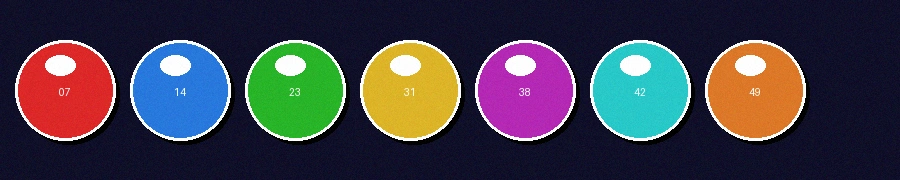 六合彩最新开奖号码球展示